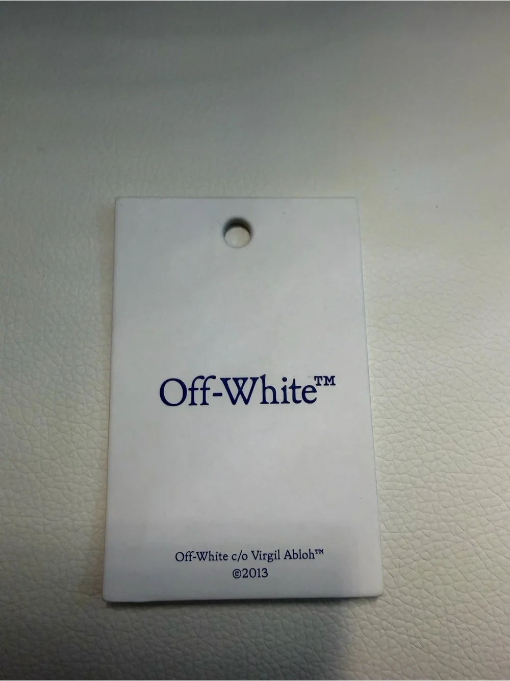 Off-White Blue Arrow Logo Messenger Tote